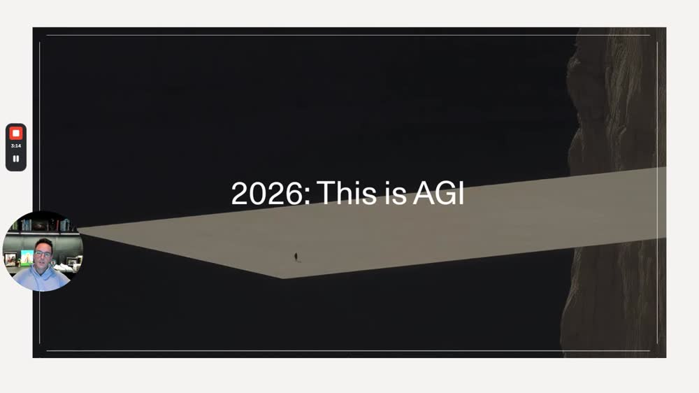 Slide "2026: This is AGI" (3:10)